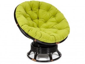 Кресло-качалка Papasan w 23/01 B с подушкой Antique brown, флок Олива в Каменске-Уральском - kamensk-uralskij.magazin-mebel74.ru | фото