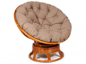 Кресло-качалка Papasan w 23/01 B с подушкой Cognac, экошерсть Коричневый в Каменске-Уральском - kamensk-uralskij.magazin-mebel74.ru | фото