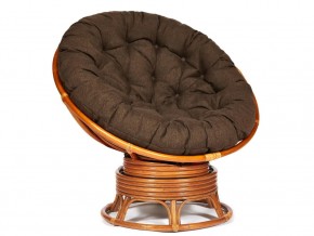 Кресло-качалка Papasan w 23/01 B с подушкой Cognac, ткань Коричневый в Каменске-Уральском - kamensk-uralskij.magazin-mebel74.ru | фото