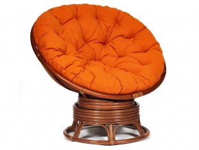 Кресло-качалка Papasan w 23/01 B с подушкой Pecan, ткань Оранжевый в Каменске-Уральском - kamensk-uralskij.magazin-mebel74.ru | фото